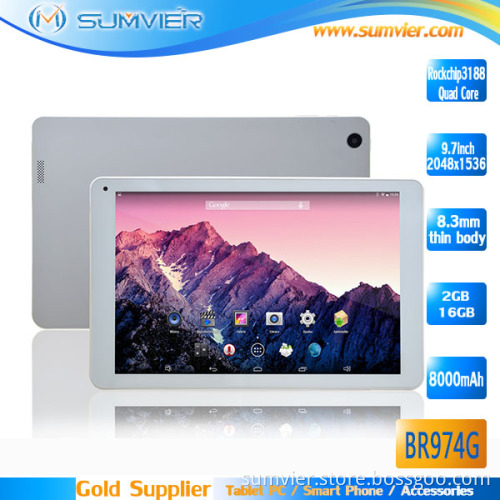 9.7inch Retina 2048*1536 Rk3188 Quad Core ROM 16g Tablet PC (BR974G)